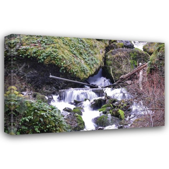 Logan Thomas 18x13 Gallery Wrapped Canvas Wall Art Titled - Stream Falls VIII