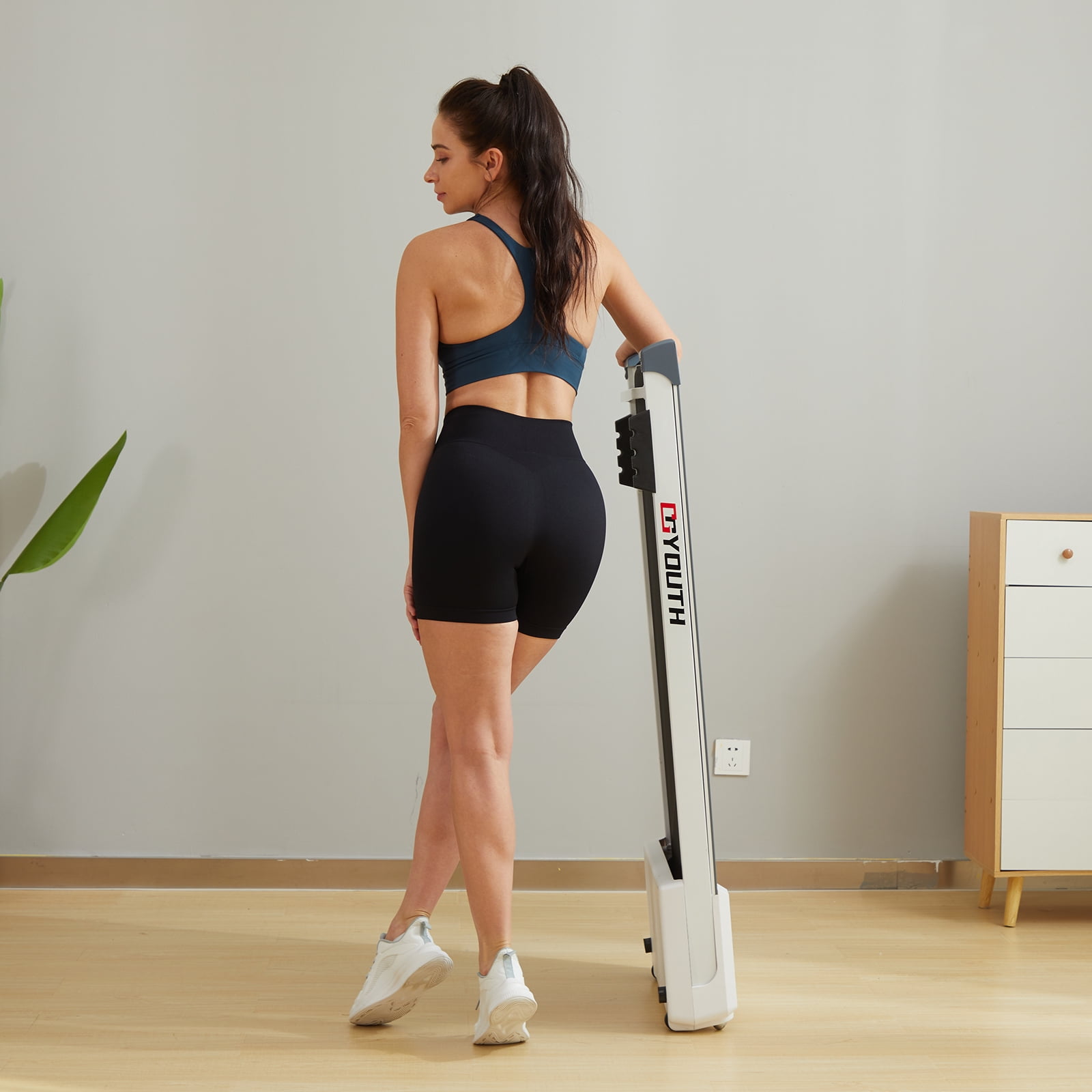 GOYOUTH Walking Pad, Under Desk Treadmill 300 lbs Weight Capacity, Compact Treadmills for Home Office 0.5-6 kph
