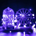 thumbnail image 3 of Halloween Purple Fairy String Lights: 12 Pack 7 Ft 20 LED Battery Operated Firefly Lights on Black Wire Starry Moon Lights for DIY Party Bedroom Patio, 3 of 16