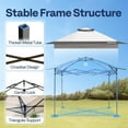 thumbnail image 5 of SPECSTAR Pop Up Gazebo 10x10ft Outdoor Canopy Tent with Mosquito Netting & 2 Tiers Roof for Patio Garden Backyard, Beige, 5 of 9
