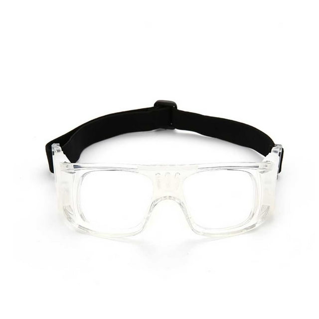 mmirethe Lunettes de Sport pour Hommes Réutilisables Lavables Lunettes de Protection Soccer pour Crosse Lunettes Sangle Élastique Ajustable Lunettes Transparentes 1 Ensemble