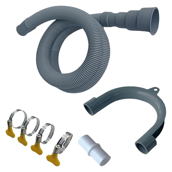 7829 7Pcs/set Extended Drain Hose Kit for Washing Machine Dishwasher with Connector