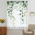 thumbnail image 3 of Sage Green Eucalyptus Sheer Curtains 96 Inches Long, Pastoral Watercolor Leaf Fruit Light Filering Curtains, Privacy Drapes Simi Floor to Veiling Curtain for Living Room Bedroom Window Treatment, 3 of 9