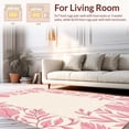 thumbnail image 2 of ODIKA 5'x7' Machine Washable Non-Slip Area Rug, Botanical Leaf Nature Inspired High Traffic Rug, Pink, 393673, 2 of 5