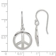 thumbnail image 5 of 925 Sterling Silver Polished Peace Dangle Earrings, 5 of 5