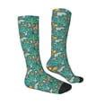 thumbnail image 3 of Easygdp Jungle Animals Soccer Socks Sport Knee High Socks Calf Compression Athletic Socks for Men and Women, 3 of 9