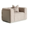 thumbnail image 3 of Michael Amini Canberra Chenille Chair and a Half - Mink/Light Ash, 3 of 15