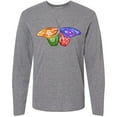 thumbnail image 3 of Inktastic Artistic Butterfly Long Sleeve T-Shirt, 3 of 5