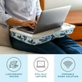 thumbnail image 2 of Designer Lap Desk with Phone Holder and Device Ledge - Blue Blossoms - Fits up to 15.6 Inch Laptops, 2 of 6