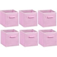 thumbnail image 2 of Simple Houseware Foldable Storage Bins Cube Organizer, 6 Pack, Pink, 2 of 6