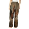 thumbnail image 3 of Goofa Oil Painting Chicken And Duck Printed Soft Pajama Pants for Women, Wide Leg Comfy Casual Lounge Yoga Pants-, 3 of 9