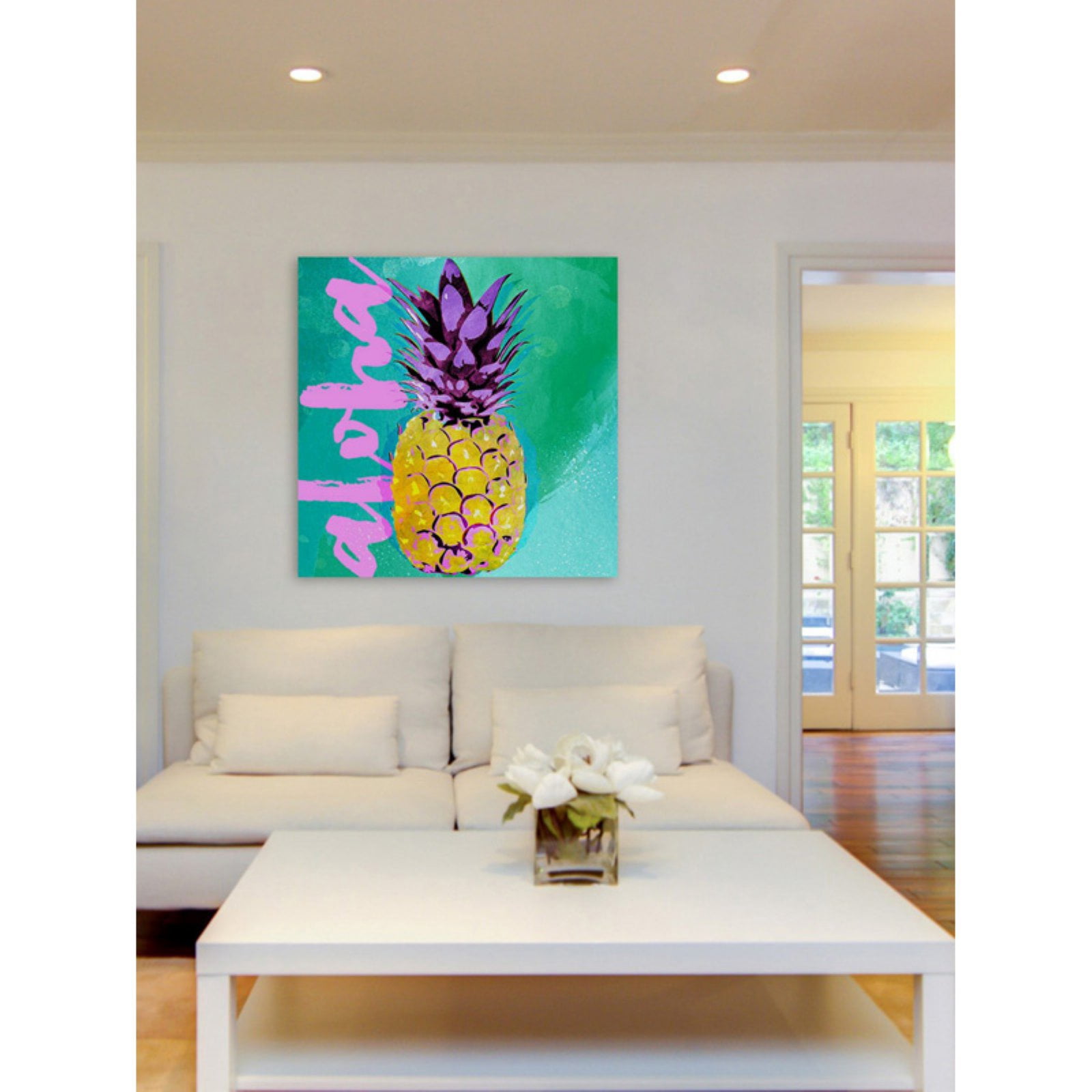 Marmont Hill 'Pineapple Aloha' by Rick Martin Painting Print on Wrapped Canvas