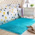 thumbnail image 4 of GFDYREE Ultra Soft Contemporary Fluffy Thick Indoor Area Rugs for Home Decor Living Room Bedroom Kitchen Dormitory,4 x 5.3 Feet,Blue (Upgrade Version), 4 of 5