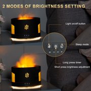 Flame Diffuser-Volcano Diffuser-with Remote Control, Bluetooth Speaker & White Noise Function, Flame humidifier fire Diffuser for Bedroom Home Office Yoga Gym