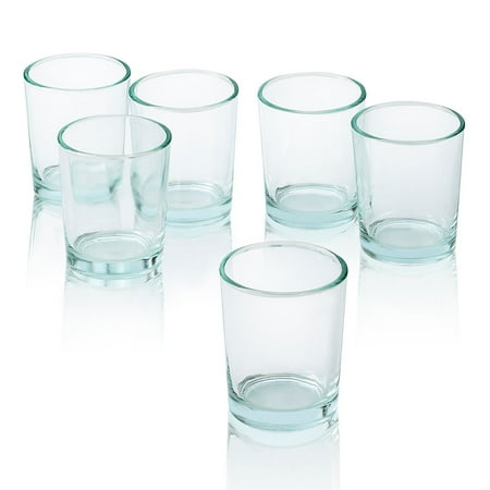 - Clear Glass Round Votive Candle Holders Set of 12