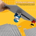 thumbnail image 4 of 4 pack Building Base Plates Dark Grey, 10"x10" Urban City Bricks Baseplates Building Plates for DIY Activity Tables, Compatible with Major Brands, 4 of 6