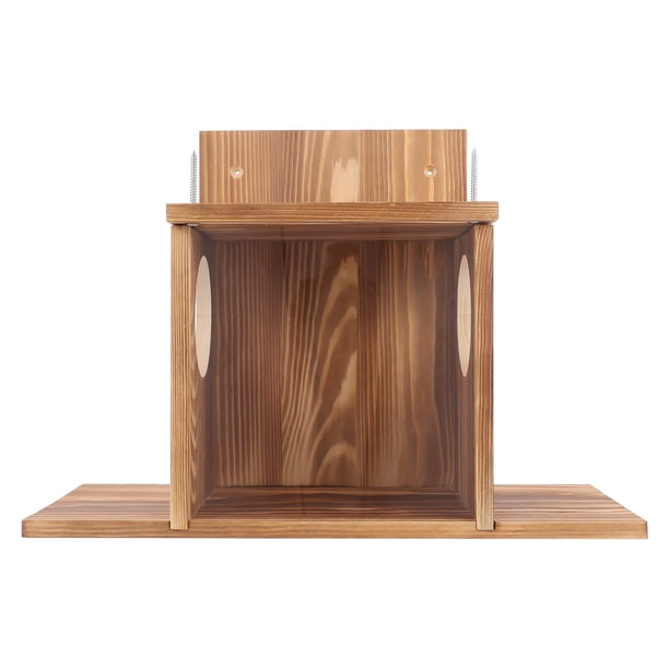 Comedero para hámster de exterior Comedero para ardillas de madera Caseta para ardillas Caja de alimentación para hámster de jardín Casa para ardillas Comedero para ardillas de exterior