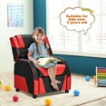 thumbnail image 3 of Costway Kids Youth Gaming Sofa Recliner w/Headrest & Footrest PU Leather Red, 3 of 10