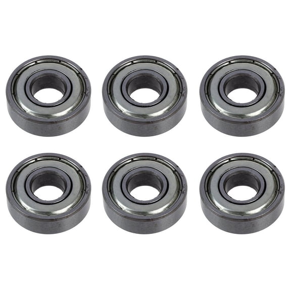 6pcs 10 x 26 x 8mm 6000Z Silver Tone Shield Premium Bearing