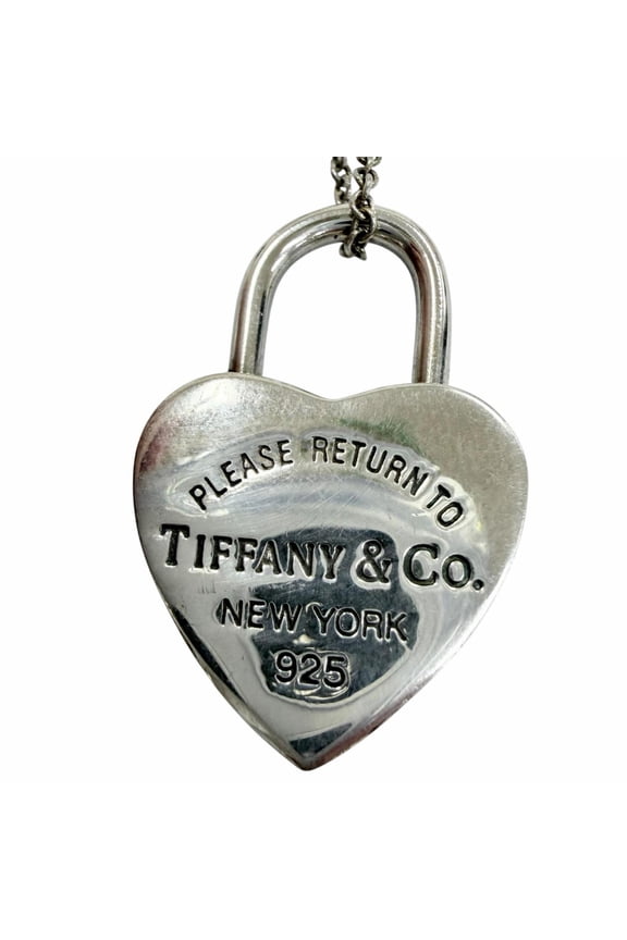 Pre-Owned TIFFANY&Co. Tiffany & Co. Return to Heart Lock Necklace, 925 Sterling Silver Pendant,...