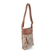 Fiorelli Womens Lila Crossbody Handbag, Brown Floral