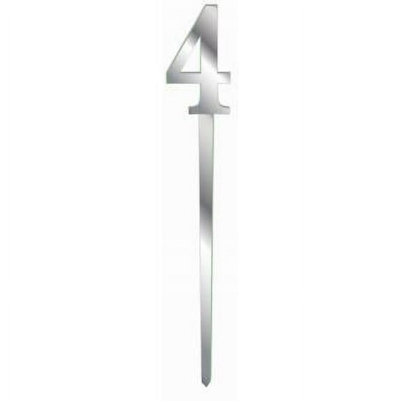 Forum Novelties Mirror Acrylic Cake Topper - Silver 4