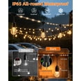 thumbnail image 5 of Beatineon Outdoor String Lights with Lighted Tubing, 24 ft Outside String Lights with 13 (12+1spare) S14 Retro Bulbs & 72-LED Lighted Fairy Tubing, IP65 Waterproof &Connectable LED Light for Patio Bi, 5 of 9