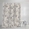 thumbnail image 4 of Natural Trees Shower Curtain Set, Waterproof Shower Curtains for Bathroom, Colored Birds on Branches Retro Rustic Washable Fabric Cloth Bath Curtain for Bathtub Decoration with Hooks 66x72 Inches, 4 of 9