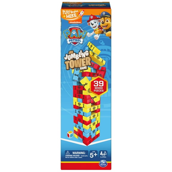 Spin Master Games, PAW Patrol Jumbling Tower Game, for Ages 5 and up