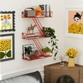 thumbnail image 2 of Fire Escape Shelf Metal Fire Escape Wall Shelves with Baskets New York Action Figurine Display Shelf Unique Rustic Floating Decorative Wall Shelves for Any Room, 2 of 7