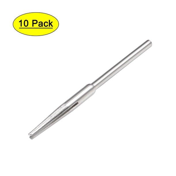 Soporte de papel de lija cónico de mandril dividido de 2.35mm de Uxcell para discos abrasivos de papel de lija, paquete de 10
