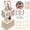 As shown, variant on Pcapzz Double Picture Frame 7 x 5Inch Metal Hinged 2 Photos Frame Desk Picture Frame with Glass Folding Photo Frames Vertical with Real Glass Front Tabletop Vertical Frame for Pictures Collage