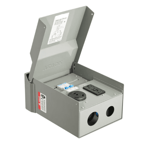20/30Amp Temporary Power Outlet Box RV Electrical Panel NEMA & GFCI
