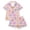 00@Pink998, variant on Elegyee Toddler Girls' Halloween Pajamas Skeleton Print Short Sleeve Button Down Shirt Shorts Sleepwear, Black, Size 3-4