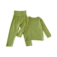 thumbnail image 1 of Gibobby Conjunto de ropa para bebé y niño Camiseta de manga larga de Color sólido para niños pequeños, pantalones, ropa de casa, ropa deportiva ajustada, conj(Verde, 3-4 Años), 1 of 4