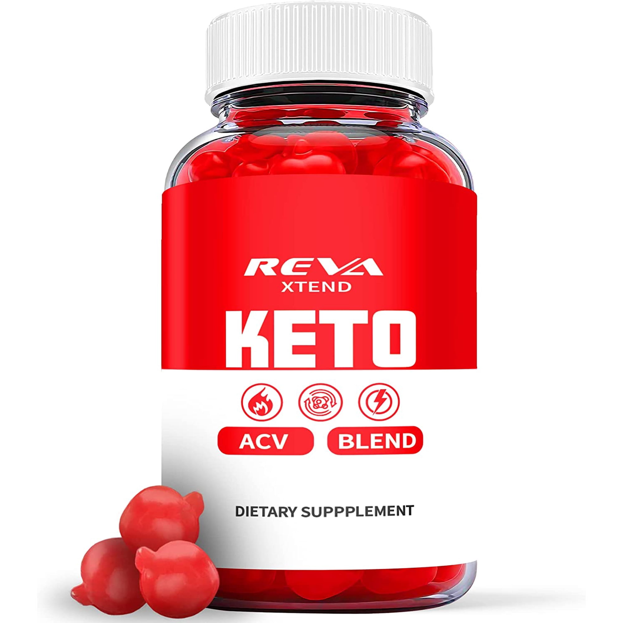 (1 Pack) Reva Xtend Keto ACV Gummies - Supplement for Weight Loss - Energy & Focus Boosting Dietary Supplements for Weight Management & Metabolism - Fat Burn - 60 Gummies