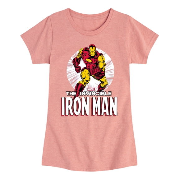 Marvel Iron Man - The Invincible Iron Man - Toddler And Youth Girls Fitted Short Sleeve Graphic T-Shirt