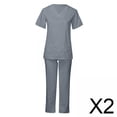 thumbnail image 1 of Uniformes de mujer,Conjunto de uniforme de enfermería para mujer,conjunto de uniforme de enfermería,Blusa y pantalón de uniforme médico elásticos de manga corta,Conjunto de uniforme de, 1 of 8