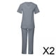 thumbnail image 1 of Uniformes de mujer,Conjunto de uniforme de enfermería para mujer,conjunto de uniforme de enfermería,Blusa y pantalón de uniforme médico elásticos de manga corta,Conjunto de uniforme de, 1 of 8