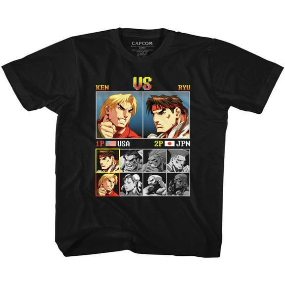 Street Fighter Ken Vs Ryu Black Toddler T-Shirt