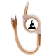 thumbnail image 1 of Dancer Art Peacock yoga deportes Cable de carga telescópico múltiples USB tres en uno, 1 of 3