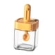 thumbnail image 5 of Tarro de especias, tarro de condimentos, contenedor de almacenamiento transparente con tapa, botella de conservación, caja de condimentos con cuchara Amarillo, 5 of 9