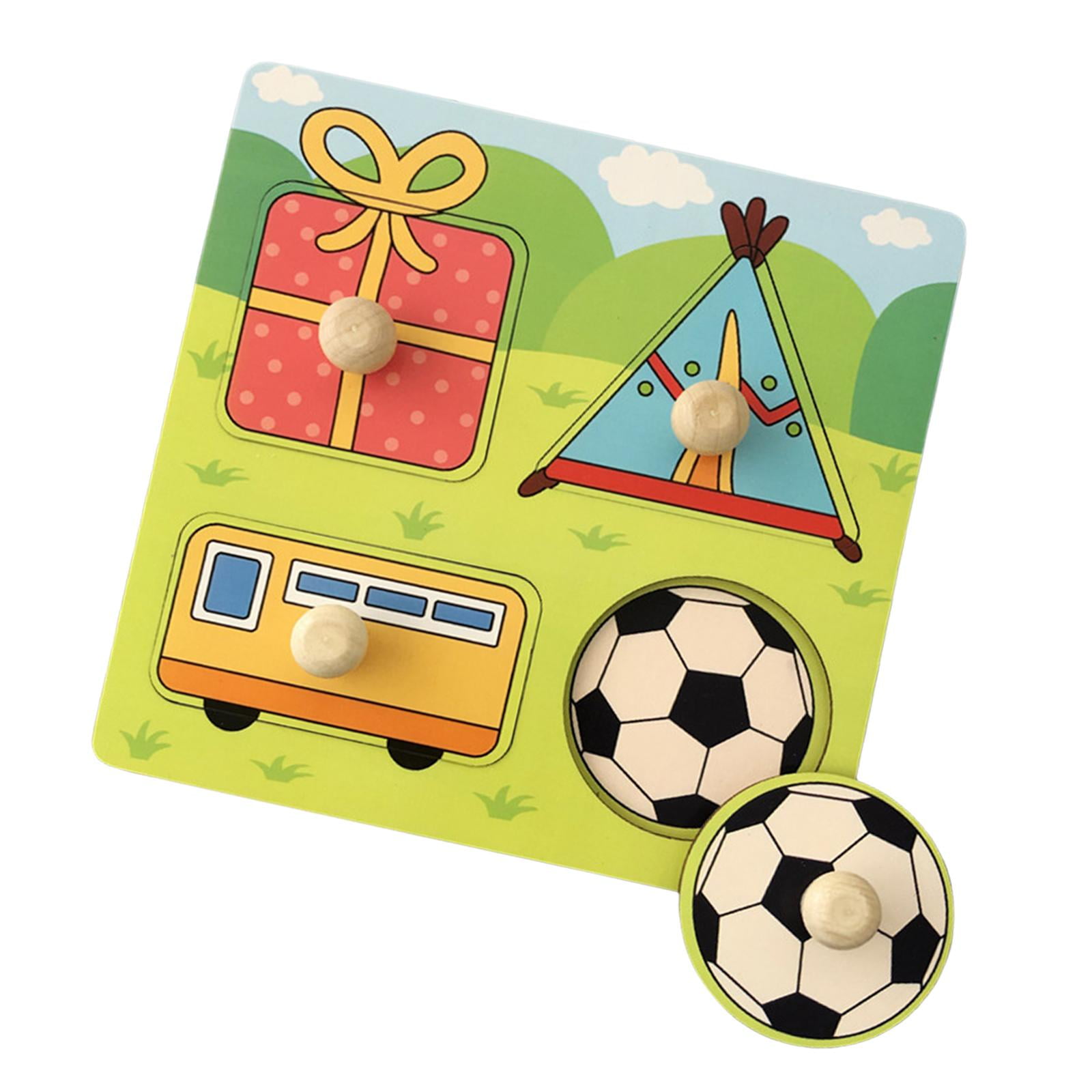 Cartoon Jigsaw Puzzles Fine Motor Skill Shape Matching Game Knob