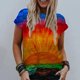 thumbnail image 2 of Gibobby Camiseta de manga corta para mujer Mujeres Casual Summer Tops Floral Short Manga Round Neck Tee T Camisa lado suelto Tunic Blouse(Rojo,G), 2 of 5