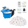 thumbnail image 4 of Pool Filter Balls Pool Cleaning Balls Swimming Pool Cleaning Equipment Filter Water Purification Fiber Ball 500G,1 x Pool Filter Ball Set,White, 4 of 6
