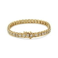 thumbnail image 2 of 10K Yellow Gold 4.00 Cttw Round-Cut Diamond Link 7.25" Bracelet (K-L Color, I1-I2 Clarity), 2 of 7