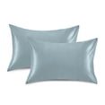 thumbnail image 2 of Dailycode Satin Pillow Case Queen Silk Pillow Cover for Hair and Skin Envelope Closure Ice Blue 20"x30", 2 of 9