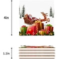 thumbnail image 3 of FMSHPON Merry Christmas Santa Claus Set of 4 Coaster for Drinks, Absorbent Ceramic Stone Coasters Cup Mat with Cork Base for Home Kitchen Room Coffee Table Bar Decor, 3 of 4