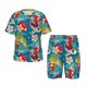 thumbnail image 1 of Balery Japanese Koi Conjunto de Pijama Infantil de Manga Corta con Estampado – Ropa de Dormir de Algodón Suave-3X-Large, 1 of 6