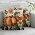 thumbnail image 3 of Fenyluxe Pumpkin Leaves Flowers Pillow Covers Outdoor Decorative for Couch Bed Sofa Home Decor Autumn Zipper Closure 1PC 24x24in, 3 of 5